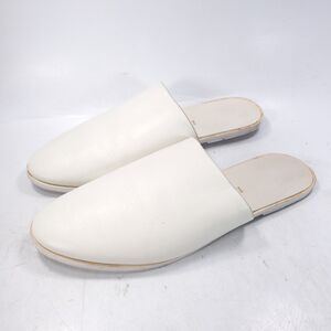Tkees Casual Leather Closed Toe Slip On Open Back Sandals Womens Size 9 White